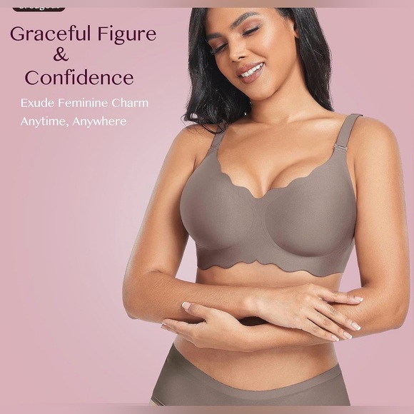 UROAGOUS Seamless Comfort Bra - Brown | Gray - Picture 4 of 9